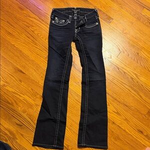 Big Star Bootcut Jeans Dark Wash Studded Pocket Size 25